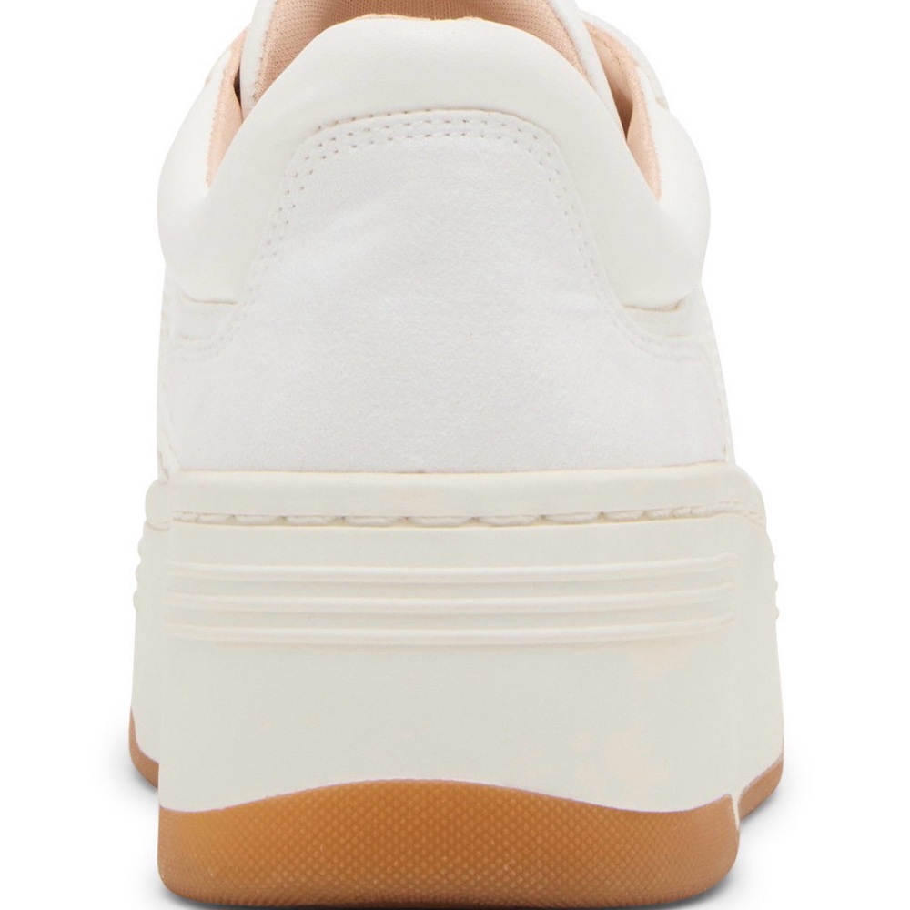 Madden Girl Livvy Women's White and Tan Platform Sneakers - Picture 3 of 5